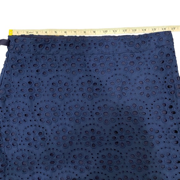 Cartolina Nantucket The Emma Navy Blue Eyelet Floral Skirt - Picture 9 of 15
